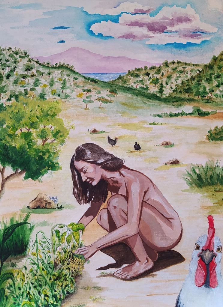 Bahçedeki Kadın (Otoportre)